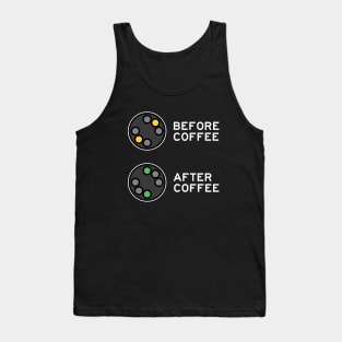 Railfan Railroad Signals Before Coffee After Coffee Tank Top